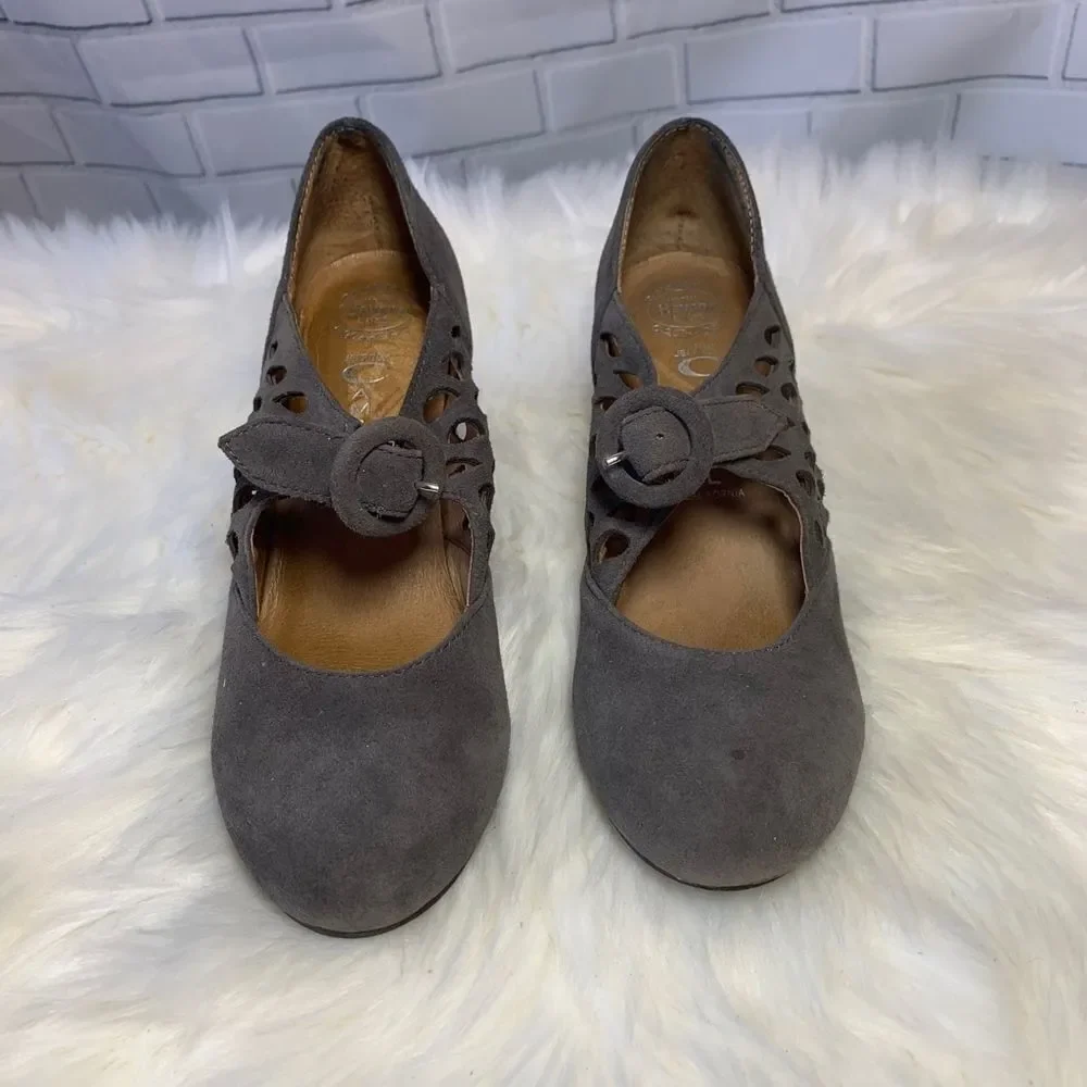Jeffrey Campbell Torch Suede Wedge Shoes‎ Size 6.5